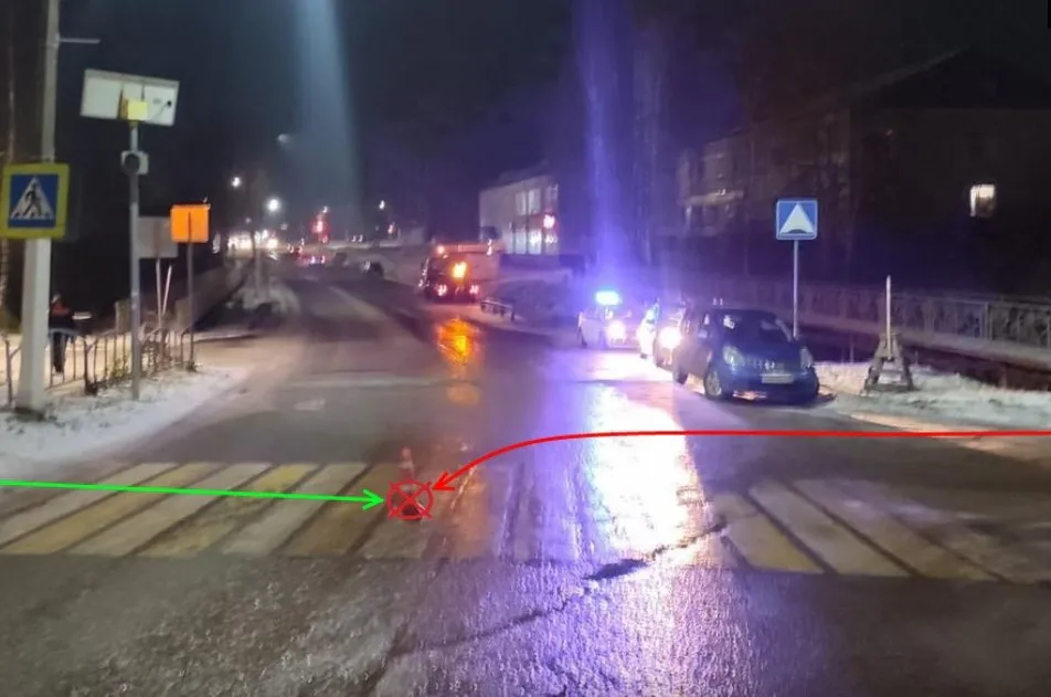 Автоледи за рулем Nissan сбила пенсионера на "зебре" в Сысольском районе Коми