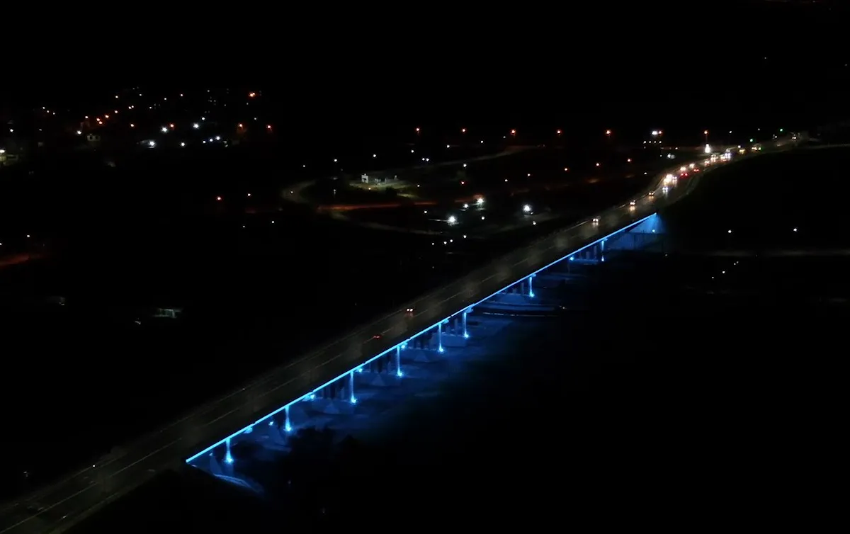 Минстрой Пензы показал, как будет выглядеть подсветка моста 40 лет Октября