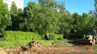 В Дашково-Песочне затопило сквер