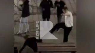 В Рязани на видео попала массовая драка на улице Почтовой