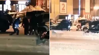 С Днем влюбленных: на парковке ТРЦ "Премьер" охранники избили мужчину