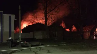 Пожар в Касимове. Сгорели склады бывшего ликеро-водочного завода
