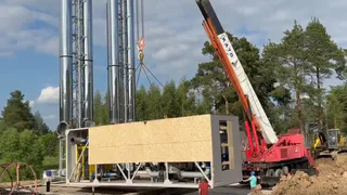 В Кольчугине начали устанавливать модули новой котельной в микрорайоне Аэродром