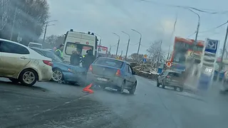 В Рязани около ТРЦ случилась авария