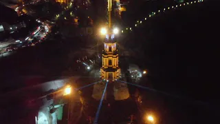 Световое шоу в Рязани сняли с высоты: видео