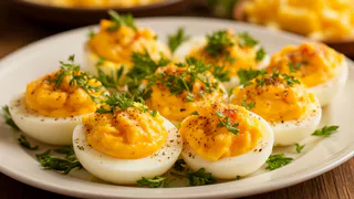 Замораживаю яйца и подаю закуску, которая по вкусу и виду ничем не уступает ресторанной. Рецепт проще, чем кажется