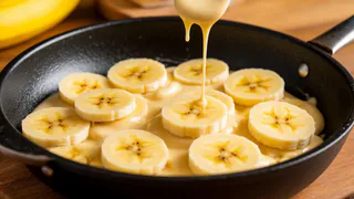 Беру 1 яйцо и 2 банана и никто не верит, что я этот пирог готовлю на сковороде без духовки: дешево и невероятно вкусно