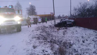 В Рязанской области машина с детьми попала в серьезное ДТП