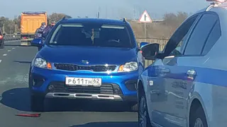 Из-за двух аварий у Солотчинского моста встало движение на выезд из Рязани