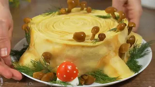 Новогодние рецепты: салат «Пенек»