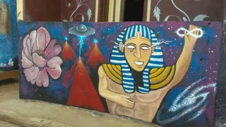 Нижнекамский художник нарисовал граффити в Египте