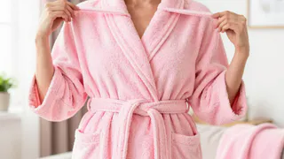 Ненужные банные полотенца не выбрасываю - шью из них легкий халат: справится даже начинающая рукодельница