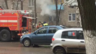 Пожар в Рязани - на улице Гагарина горит пятиэтажка