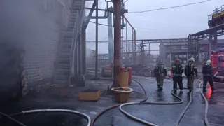 На территории Чебоксарского агрегатного завода вспыхнул пожар