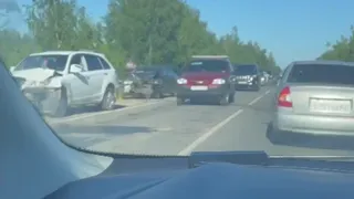 В Рязанской области произошло массовое ДТП с пятью автомобилями