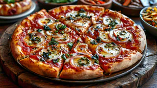 Режем лаваш и заливаем яйцом – отменная пицца уже на столе: готовится 5 минут, а съедается за одну