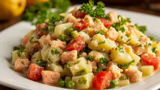 Добавьте этот ингредиент и уберите картофель — попробуете абсолютно новый вариант салата «Оливье»: вкусно и необычно