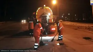В Рязани в марте 2022 года ведётся ямочный ремонт