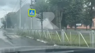 На улице Дзержинского в Рязани запечатлели новый «фонтан»