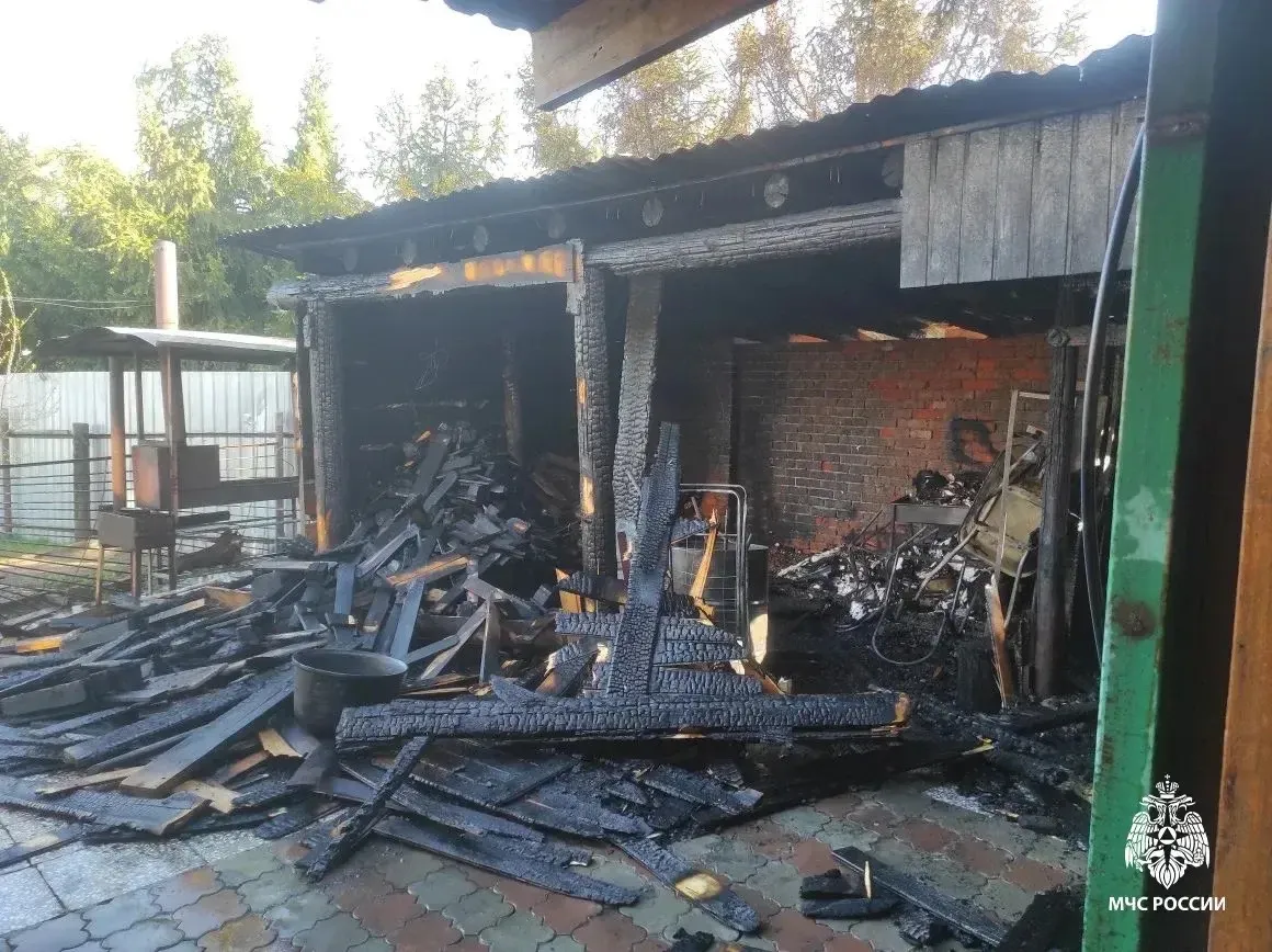 В Удмуртии мужчина едва не спалил сарай из-за мангала, установленного в двух метрах от дров