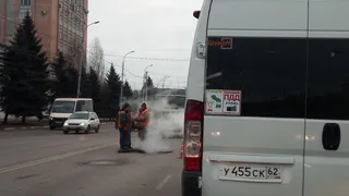 Народное фото: "гейзер" в центре Рязани