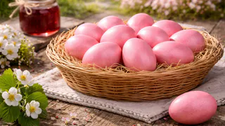 Не шелуха и не покупная химия: найден простой способ покрасить пасхальные яйца в нежный клубничный оттенок