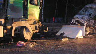 В массовом ДТП с грузовиками в Рязанской области пострадал 30-летний водитель