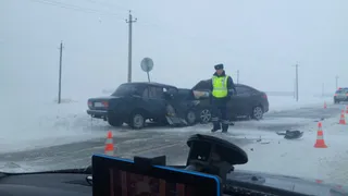 Под Новомичуринском столкнулись Hyundai и ВАЗ-2107