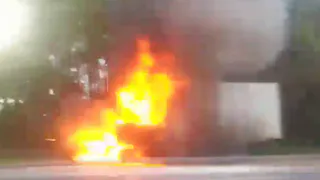 На трассе под Рязанью сгорел автомобиль