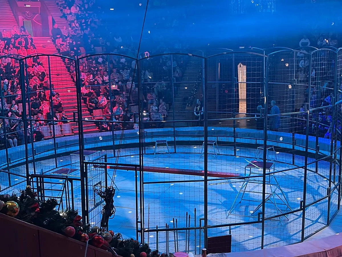 Во время представления в цирке Казани артист упал с велосипеда