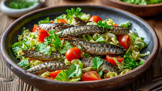 Быстрый салат со шпротами — нежный и просто тает во рту: готовим 5 минут, уплетают за обе щеки  