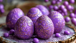 Не скорлупа, а просто космос: для покраски яиц в фиолетовый цвет химоза не пригодится — понадобится лишь одна вещь