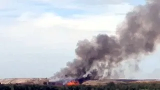 В Рязани загорелась свалка: видео пожара