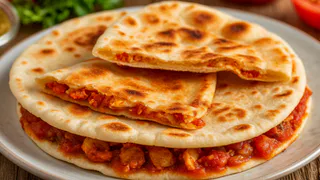 Никакого теста, беру один лаваш — и уже через 5 минут на сковороде: выходит вкуснее любых чебуреков