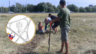 Будет видно с аэростата :  в Рязани высадили "живой" портрет Есенина