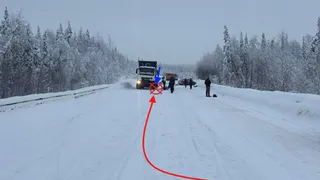 В Ижемском районе Коми при обгоне под колесами грузовика погиб водитель