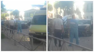 Приехала реанимация: в центре Рязани столкнулись две легковушки