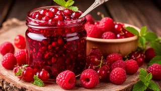 Приготовьте «живое» варенье за 15 минут: малина и смородина без варки