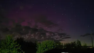 В Рязанской области засняли полярное сияние ночью 18 мая