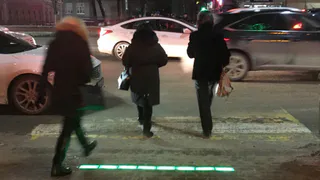 Первый в Рязани светящийся пешеходный переход будет трудно не заметить