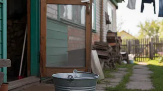 Почему в деревнях каждый раз ставят ведро с водой у порога: узнал и теперь сам начал делать так