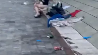 Жители Рязани засняли разбитое основание памятника Георгию Победоносцу