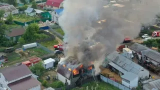 В Рязанском районе произошел серьезный пожар в жилом доме