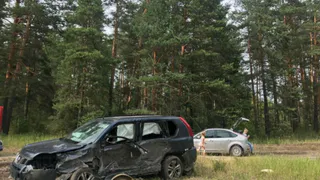ДТП под Рязанью - столкнулись грузовик и внедорожник