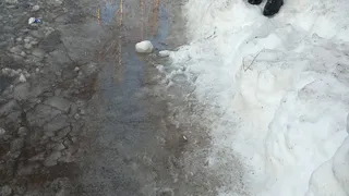 Улица Гагарина: утром каток, в обед – озеро