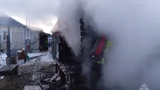 В Гороховецком районе полностью сгорела баня