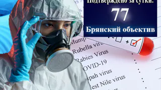 В Брянской области за сутки выявлены 77 новых носителя коронавируса