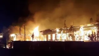 Дотла: в Рязанской области сгорела больница