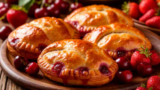 «Пуховые» пирожки с вишней и клубникой: идеальное тесто и сочная начинка без хлопот — подробный рецепт