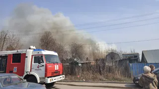Пожар в Рязани: на улице Красной сгорел дом
